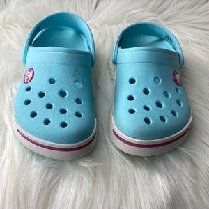 Crocs Crocband II  Clog Sandals Ice blue/candy pink size 8/9